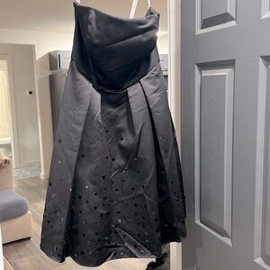 Black strapless dress